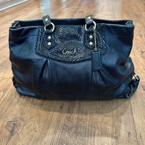 Coach Black Leather Satchel